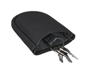 STILORD 'Monty' Bolsa Llaves Cuero Estuche Llaves Moto Vintage Organizador Estuche de Llaves con Llavero Porta Chaves de Piel, Color:Negro