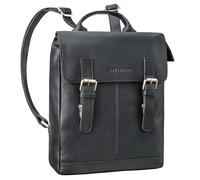 STILORD 'Nala' Vintage Mochila Mujer Piel Pequeña Bolsos Mochila Casual Cuero Mochilas Antirrobo con muchos Compartimentos Perfecto para Tabletas de 13,3 Pulgadas, Color:alfa - negro