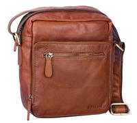 STILORD 'Nathan' Pequeña Bolsa Bandolera para Hombres y Mujeres Bolso de Mensajero de auténtica Piel Estilo Vintage para Tablet & iPads de 10,1" Color:Cognac-marrón