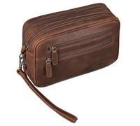 STILORD Nero Bolso Mano Piel Vintage Cartera Hombre Elegante Neceser Bolsa Viaje pequeña de auténtico Cuero Color:sapelli - marrón