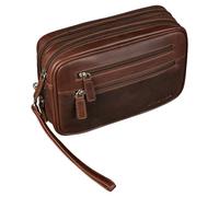 STILORD Nero Bolso Mano Piel Vintage Cartera Hombre Elegante Neceser Bolsa Viaje pequeña de auténtico Cuero Color:Bourbon - marrón