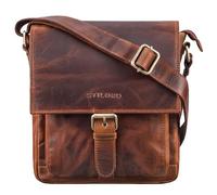 STILORD Nevio Bolso de Hombre de Cuero | Pequeño Messenger Bag Elegante de Estilo Vintage | Bandolera para Tablet de 10.1 Pulgadas iPad en Piel Genuino Color:Sesto - coñac