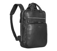 STILORD 'Nova' Mochila Cuero Compartimento portátil 13,3 Pulgadas Mochila para Hombre con Compartimento para portátil Escolar Vintage, Color:Negro
