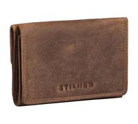 STILORD 'Olive' Monedero Mujer Piel Autentica Elegante - Estilo Cartera Cuero Genuino con Bloqueo RFID & NFC Trifold - Billetera Mediano para Mujeres con Caja de Regalo, Color:marrón - Medio