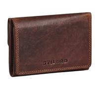 STILORD 'Olive' Monedero Mujer Piel Autentica Elegante - Estilo Cartera Cuero Genuino con Bloqueo RFID & NFC Trifold - Billetera Mediano para Mujeres con Caja de Regalo, Color:Kara - Cognac