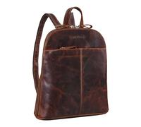 STILORD Olivia Mochila Cuero Mujeres - Daypack City-Mocila pequeño Bolsa de Hombro para Diario Salir o Trabajo de Auténtica Piel Color:Florida - marrón