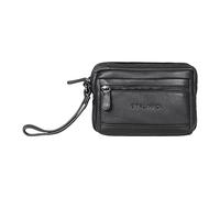 STILORD 'Pax' Bolso de Mano de Hombre de Piel Auténtica Bolso para Hombres Multifuncional Bolso Organizador de Viaje de Piel Vintage, Color:Negro