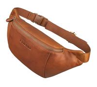 STILORD Pino Elegante Riñonera de Cuero Pequeña para Hombre y Mujer - Bolsa de Cintura Vintage para Vestir y Viaje - Piel Auténtica Color:Kara - Cognac