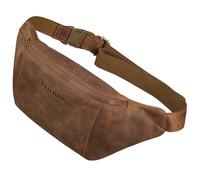 STILORD Pino Elegante Riñonera de Cuero Pequeña para Hombre y Mujer - Bolsa de Cintura Vintage para Vestir y Viaje - Piel Auténtica Color:marrón - Medio