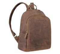 STILORD 'Porter' Bolso Mochila Moderno Piel Daypack Vintage Mochila Antirrobo del Negocio Trabajo Diario Escolares Viaje Mochilas de Cuero, Color:marrón - Medio