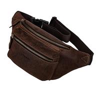 STILORD Portland Riñonera Vintage de Cuero Vendimia o Cruzada para el Cinturón del Festival Bolsa de Cintura de Cuero Genuino Color:Novello - marrón