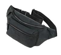 STILORD Portland Riñonera Vintage de Cuero Vendimia o Cruzada para el Cinturón del Festival Bolsa de Cintura de Cuero Genuino Color:Antracita