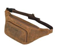 STILORD 'Raven' Cinturón Cuero Hombre Bolso Riñonera Mujer Grande - Bolso de Pecho Piel Auténtica - Bolsa Cadera con cinturón Ajustable Ideal para Festivales y Compras, Color:Torino - marrón