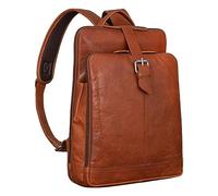 STILORD Rena Mochila Mujer Cuero Vintage mochilita para portatil XX Pulgadas Mujer Mochila de día Retro Bolso Piel Mujer cureo Color:maraska - marrón
