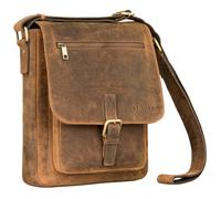 STILORD Renato Clásico Bolso de Cuero para Hombre Bandolera Mediana Tablet 11 Pulgadas Bolsos de Mano Mariconera Documentos A4 Mensajero Piel Auténtica Bolsa Cruzada Color:Torino - marrón