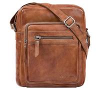 STILORD Ringo Bolso Bandolera de Cuero Bolsos para Hombre Crossbody Bag Vintage Bolsa Retro Cuero Hombre bandoleras a Mano Color:Brandy - coñac