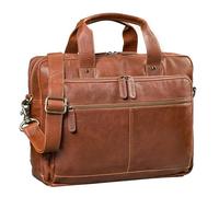 STILORD "Ronan Bolso Hombre Cuero Maletín Portátil 15,6-16 Pulgadas - Bolsa Trabajo Bandolera Grande para Documentos A4 Cuero Genuino con Correa de Hombro Desmontable Color:maraska - marrón