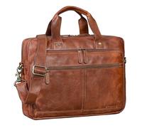 STILORD «Ronan Business Maletín de piel para hombre tamaño grande A4 cuero genuino - Bolsa para portátil de 16 pulgadas, bolsa de trabajo extraíble, correa de hombro 0, color: negro, Brandy - Coñac