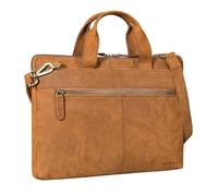STILORD 'Ross' Vintage Bolsa Portatil de Cuero 14 Pulgadas Maletín Slim Hombre Laptop Bag Mujer Portadocumentos de Trabajo y Viaje, Color:Tan marrón - Oscuro