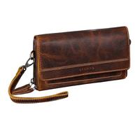 STILORD 'Sabrina' 4-en-1 Bolso Porta Movil Mujer Grande Pochette Cuero Bolsito Móvil Monedero Bolso de Mano Portamoviles Mujer Billeteras Cuero Auténtico 7 Pulgada RFID, Color:luino - marrón