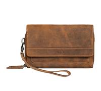 STILORD "Sabrina 4-en-1 Bolso Porta Movil Mujer Grande Pochette Cuero Bolsito Móvil Monedero Bolso de Mano Portamoviles Mujer Billeteras Cuero Auténtico 7 Pulgada RFID Color:Bergamo - marrón