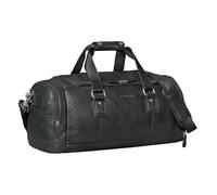 STILORD Salvador Bolsa de Viaje Hombre de Cuero con Compartimento para Zapatos Duffle Bag 30L - Pequeño Equipaje de Mano Travel Bag Piel Autentica para Viaje y Deporte Color:Negro