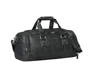STILORD Salvador Bolsa de Viaje Hombre de Cuero con Compartimento para Zapatos Duffle Bag 30L - Pequeño Equipaje de Mano Travel Bag Piel Autentica para Viaje y Deporte Color:Negro
