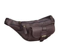 STILORD 'Sam' Riñonera de Piel Vintage Bolso de Cadera cinturón o Cintura de Hombres y Mujeres para Fiesta Festival Deporte Viaje de Cuero auténtico, Color:marrón Oscuro - Opaco