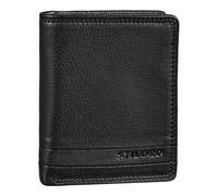 STILORD 'Sander' Mini Billetera Hombre Cuero Vintage Elegante Cartera con Monedero Pequeña Tarjetero RFID Wallet Portamonete de Auténtica Piel, Color:Negro