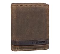 STILORD 'Sander' Mini Billetera Hombre Cuero Vintage Elegante Cartera con Monedero Pequeña Tarjetero RFID Wallet Portamonete de Auténtica Piel, Color:marrón - Medio
