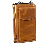 STILORD Sarah Bolso de Cuero con Compartimento para Teléfono Móvil - Hombro Ajustable de Cuero Genuino Crossbody para Mujeres Color:Perugia - marrón