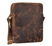 STILORD 'Sergio' Bolso de Cuero para Hombre Bandolera Mediana para Tablet 11 Pulgadas Bolso de Mano Mariconera Documentos A4 Mensajero de Piel Auténtica Bolsa Cruzada, Color:avani - marrón