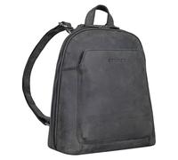 STILORD 'Skyler' Mochila Bolso Mujer Casual de Piel Bolsa Mochila 2 en 1 Bolsa de Hombro Daypack Vintage Mochila de Viaje Antirrobo de Cuero Genuino, Color:carbon - gris
