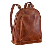 STILORD Skyler Mochila Bolso Mujer Casual de Piel Bolsa Mochila 2 en 1 Bolsa de Hombro Daypack Vintage Mochila de Viaje Antirrobo de Cuero Genuino Color:Kara - Cognac