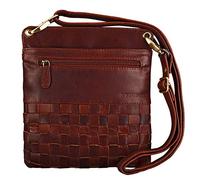 STILORD 'Sophie' Bolso Bandolera Mujeres pequeño Piel Bolso de Mano doña Trenzado Vintage Bolso de Noche Tiempo Libre de Cuero auténtico, Color:Siena - marrón