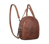 STILORD 'Stacy' Bolso Mochila Mujer Pequeño Vintage Mini Daypack Pequeña Bolsa de Mano Bandolera para Diario Salir o Trabajo de Auténtica Piel, Color:sila - marrón