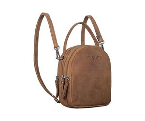 STILORD Stacy Bolso Mochila Mujer Pequeño Vintage Mini Daypack Pequeña Bolsa de Mano Bandolera para Diario Salir o Trabajo de Auténtica Piel Color:tarragona - marrón