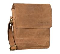 STILORD 'Sven' Bolso Hombre Cuero Pequeño Piel Vintage para Hombres Bolsito Mensajero Bolsa de Hombro o Bandolera para DIN A5 o Tablet Cuero Auténtico, Color:Dijon - marrón