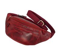 STILORD Terry Riñonera de Cuero Vintage Bolso de Cinturón para Hombre Mujer Bolsa Cadera para Deportes Correr Running Fiestas Viaje Festival Color:Kara - Rojo