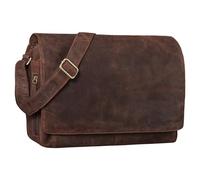 STILORD 'Tom' Bolso Bandolera Vintage de Cuero | Bolsa de Hombro 15 Pulgadas para Oficina, Universidad, Trabajo | Bolso A4 Cuero Auténtico, Color:Veleta - marrón