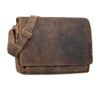 STILORD 'Tom' Bolso Bandolera Vintage de Cuero | Bolsa de Hombro 15 Pulgadas para Oficina, Universidad, Trabajo | Bolso A4 Cuero Auténtico, Color:Calais - marrón