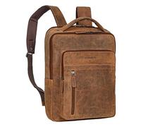 STILORD Tory Mochila de Piel Grande Hombres Mujeres para Ordenador portátil de 13 Pulgadas de Cuero Vintage Equipaje de Mano Mochila de Viaje Hombre Color:Bergamo - marrón