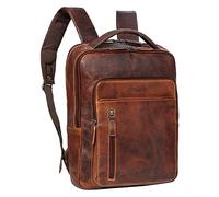 STILORD Tory Mochila de Piel Grande Hombres Mujeres para Ordenador portátil de 13 Pulgadas de Cuero Vintage Equipaje de Mano Mochila de Viaje Hombre Color:Salerno - marrón