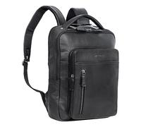 STILORD Tory Mochila de Piel Grande Hombres Mujeres para Ordenador portátil de 13 Pulgadas de Cuero Vintage Equipaje de Mano Mochila de Viaje Hombre Color:Negro