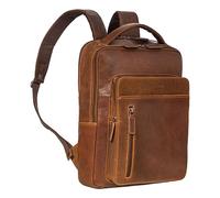 STILORD Tory Mochila de Piel Grande Hombres Mujeres para Ordenador portátil de 13 Pulgadas de Cuero Vintage Equipaje de Mano Mochila de Viaje Hombre Color:luino - marrón