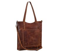 STILORD Trixie Bolso Mujer Piel Genuina - Tote Bag Bolso Bandolera Grande Bolso Shopper Bolso De Mano Cuero - Bolso Portátil 13 Pulgadas Trabajo Universidad Escolar Color:Salerno - marrón