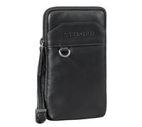 STILORD 'Tyrell' Pecho Bolsa Hombres Cuero Hombro Bolsa con Cinturón Loop Teléfono Móvil Bolsa Crossbody Cuello Bolsa Vintage Viaje Cinturón Hombre, Color:Negro