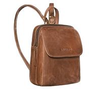STILORD Valentina Mochila Vintage Pequeña Cuero Ladies Backpack Mini Bolso Mochila Mujer Bolsa de Mano Casual XS Mochila para Trabajo Salir Auténtica Piel Color:Messina - marrón