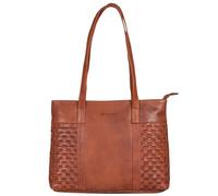 STILORD "Verena Única Bolso Piel Mujer Shopper Bag con Óptica Trenzada Vintage Tote Bag Grande Universidad Trabajo Compras Bolso de Mano Cuero Auténtico Color:arrona - marrón