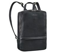 STILORD 'Verona' Mochila Cuero Mujeres y Hombres Mediana, Mochila de Ciudad y Trabajo para Portátil de 13-13,3 Pulgadas, Backpack de Día de Piel Auténtica, Negro